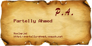 Partelly Ahmed névjegykártya